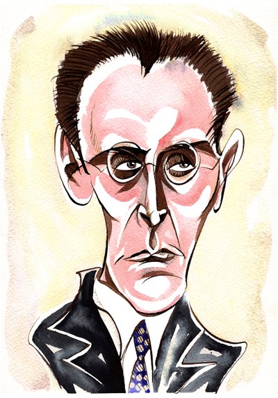 Anton von Webern (caricatura en color) de Neale Osborne